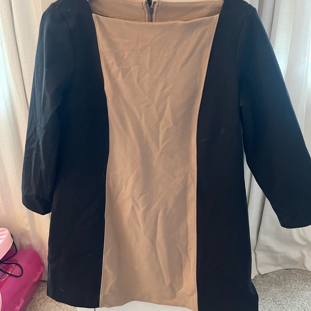 New York & Company Black and Tan Dress